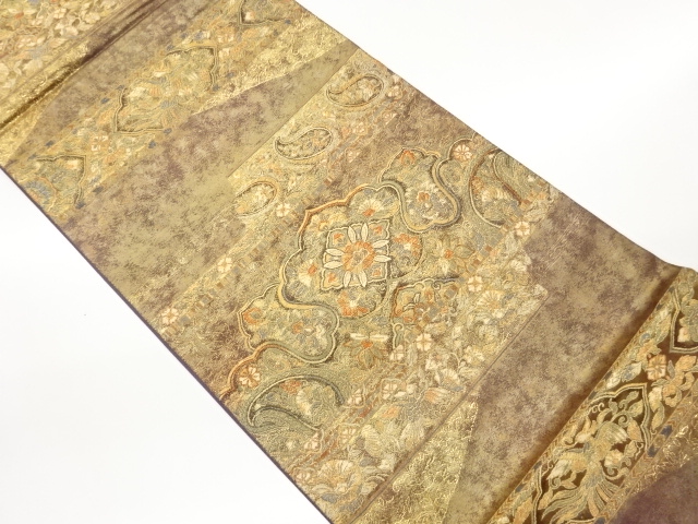 JAPANESE FUKURO OBI / WOVEN FLOWER CREST